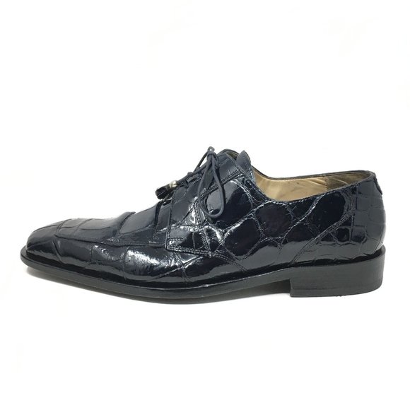 Fennix Oxfords Shoes Size 9 Blue Full Alligator